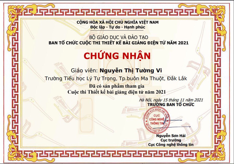 HƯỞNG ỨNG CUỘC THI THIẾT KẾ BÀI GIẢNG ĐIỆN TỬ CỦA GIÁO VIÊN TRƯỜNG TH LÝ TỰ TRỌNG