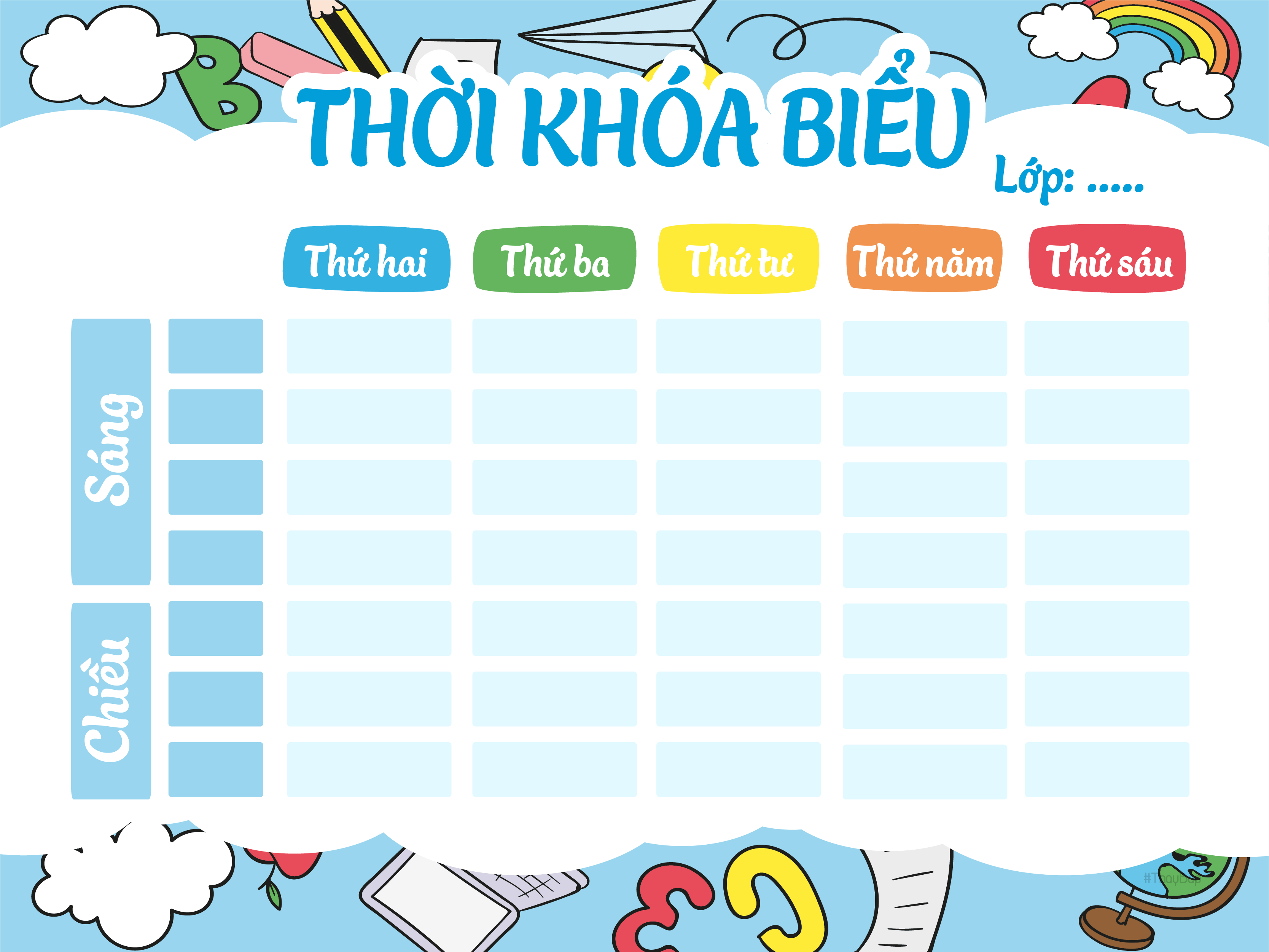 Thời khóa biểu học kỳ I - 2019-2020